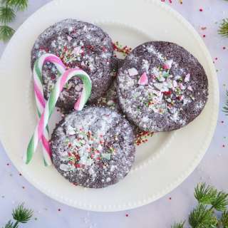 Chewy Chocolate Peppermint Cookies