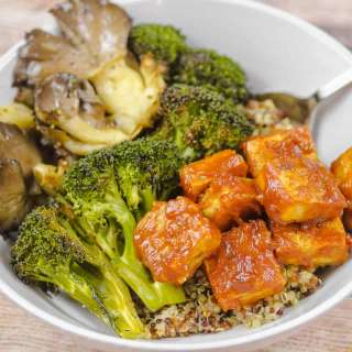 Crispy Tofu Bowls with Spicy Peanut Sauce