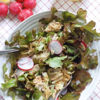 Tinned Mackerel Salad with Lemon Vinaigerette