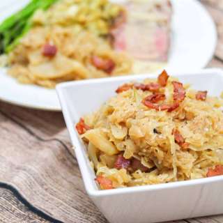 Braised Sauerkraut With Apples And Crispy Bacon