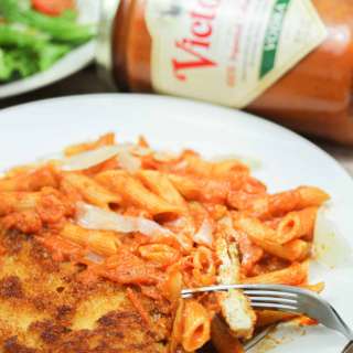 Penne Alla Vodka With Crispy Chicken