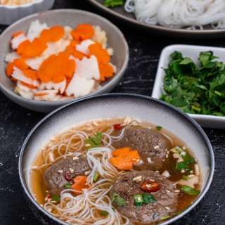 Bún chả chay - Caramelized Impossible™ Beef Made From Plants