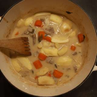 Pork, Cider and Apple Casserole