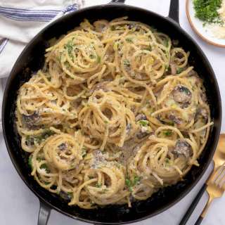 Creamy Leek & Mushroom Pasta