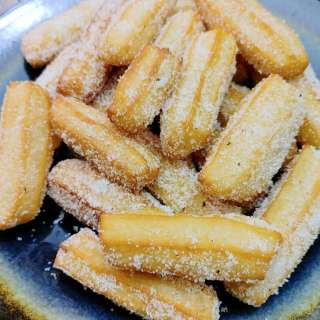 Easy Orange Churros with Spiced Hot Chocolate