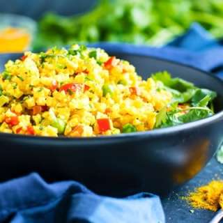 Curry Cauliflower Rice | Paleo, Vegan, Ketogenic