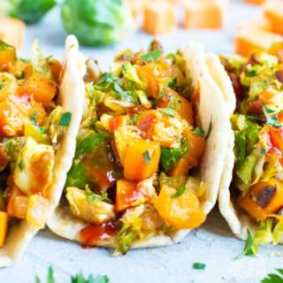 Sweet Potato & Brussel Sprout Vegan Tacos