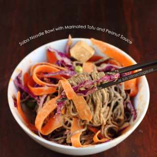 Soba Noodle Bowl with Marinated Tofu and Peanut Sauce
