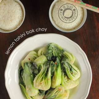 Creamy Lemon Tahini Bok Choy