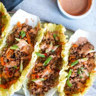 Korean Style Lettuce Wraps with Gochujang