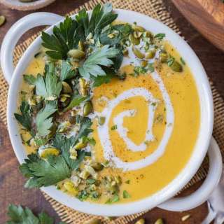 Roasted Butternut Squash Soup with Coconut Milk