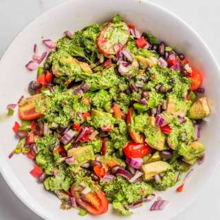 Black Bean Salad with Cilantro Lime Dressing