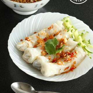 Banh cuon chay - Vietnamese Vegetarian Stuffed Rice Rolls