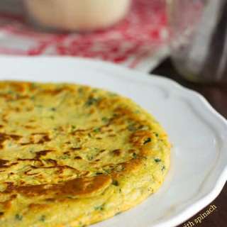 Vegan Chickpea Omelette with Spinach