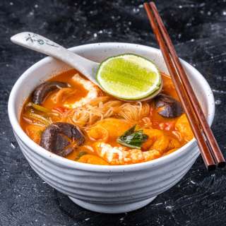 Vegan Tom Yum Noodle Soup
