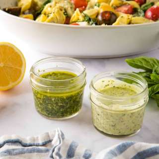 Pesto Salad Dressing (Vinaigrette, Creamy Versions!)