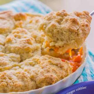 Vegan Apricot Ginger Cobbler