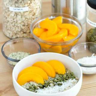 Oatmeal Peach Breakfast Bowl