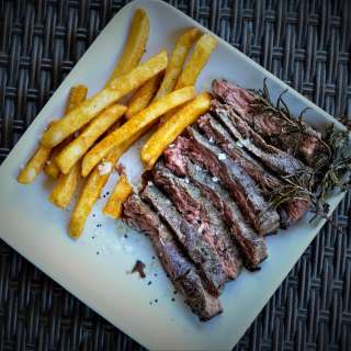 Belgian Steak Frites with Sous Vide Bavette Steak
