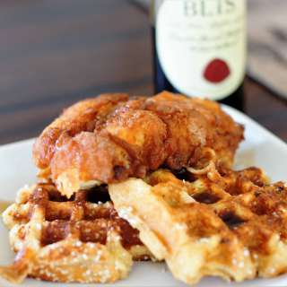 Belgian Liege Waffles With Buttermilk Cornflake Chicken