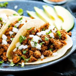 Ground Turkey Tacos with Soft Corn Tortillas