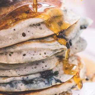 Fluffy Vegan Blueberry Pancakes