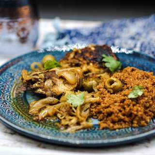Moroccan Tagine Style Chicken and Olives