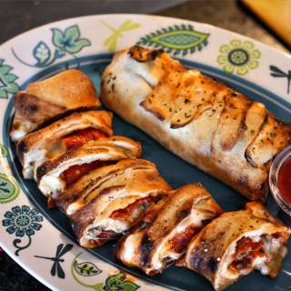 Pizza Oven Sausage and Pepperoni Stromboli