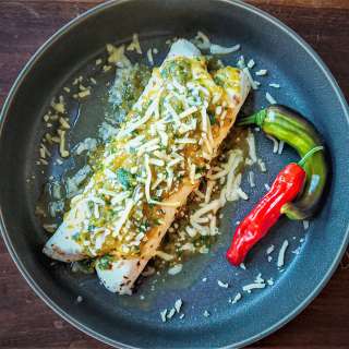 Smothered Green Chile Breakfast Burritos
