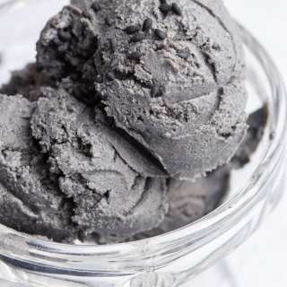 No Churn Black Sesame Ice Cream
