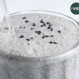 Black Sesame Milkshake - Two Ways!