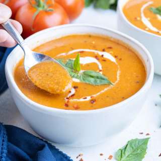 Creamy Tomato Basil Bisque