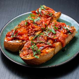 Garlic Tomato Confit Toast