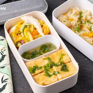 Vietnamese Fried Tofu with Green Onion Sauce
