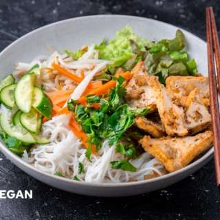 Lemongrass Tofu Vermicelli Bowl (Bún Đậu Hũ Sả)