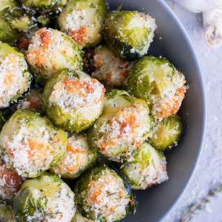 Smashed Brussels Sprouts with Parmesan Cheese