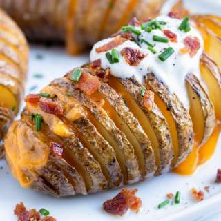 Cheesy Hasselback Potato Recipe