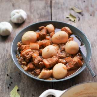 Pork Adobo (Filipino Stewed Pork Belly w/ Eggs)
