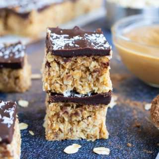 No Bake Samoa Cookie Oatmeal Bars