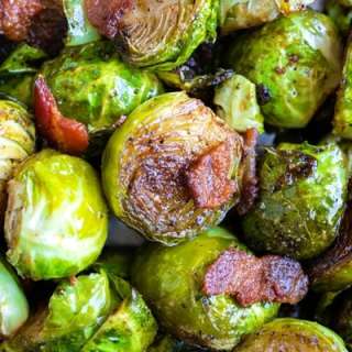 Crispy Brussel Sprouts with Bacon