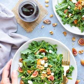Arugula Fig Salad with Balsamic Vinaigrette