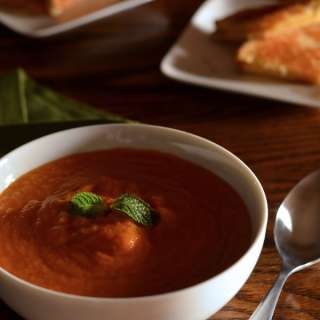 Tomato Soup With Grilled Cheese Sandwiches