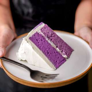 Ube Cake (Filipino Purple Yam Cake w/Macapuno)