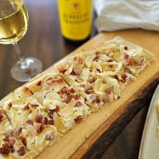 French Tarte Flambee Style Pizza