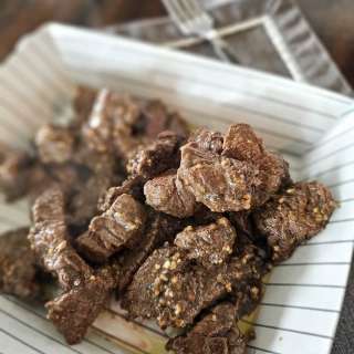Brazilian Style Garlic Butter Blackstone Steak Bites