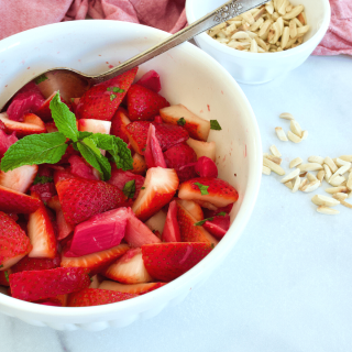 Fresh Strawberry Rhubarb Salad