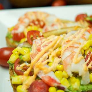 Spicy Shrimp Avocado Toast