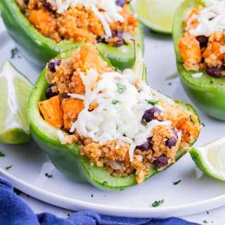 Black Bean Quinoa Stuffed Peppers
