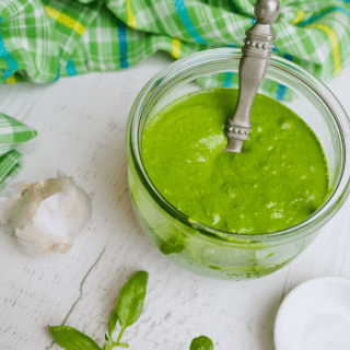 Spinach Basil Pesto without Nuts