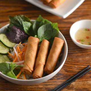 Vietnamese Egg Rolls & Rice Noodles Recipe (Bún Chả Giò)